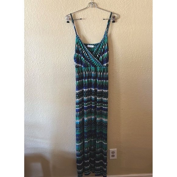 Calvin Klein spaghetti strap Maxi Dress Sz 8 - Picture 1 of 7